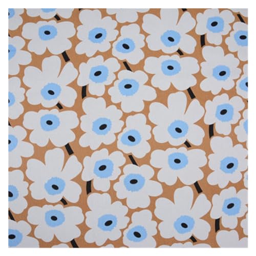 Bedruckter Baumwollstoff, Großer Blumendruck, handgefertigt, Patchwork, Baumwolle, Canvas, Stoff for Nähen, for Taschen, Kissen, DIY, Tischdecke, Vorhang, Sofa, 91 cm x 145 cm(35) von PXAMORTEL