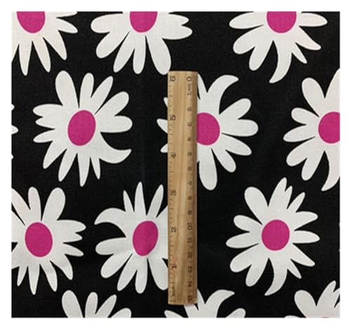 Bedruckter Baumwollstoff, Großer Blumendruck, handgefertigt, Patchwork, Baumwolle, Canvas, Stoff for Nähen, for Taschen, Kissen, DIY, Tischdecke, Vorhang, Sofa, 91 cm x 145 cm(53) von PXAMORTEL