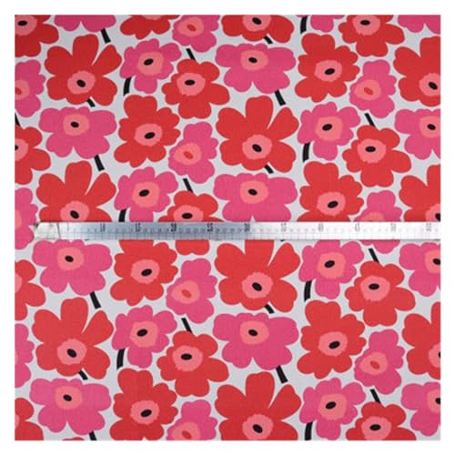 Bedruckter Baumwollstoff, Großer Blumendruck, handgefertigt, Patchwork, Baumwolle, Canvas, Stoff for Nähen, for Taschen, Kissen, DIY, Tischdecke, Vorhang, Sofa, 91 cm x 145 cm(6) von PXAMORTEL