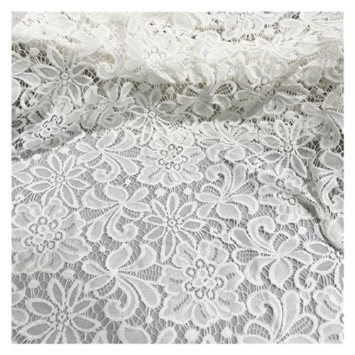 Bedruckter Baumwollstoff, Spitzenstoff Meterware(White) von PXAMORTEL