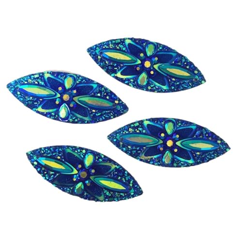 Flat Back Strasssteine Diamante, 100 STÜCKE AB Harz 20 * 50mm Flatback Strass 2 Loch Applikation Sammelalbum Hochzeit Ornament DIY Zubehör Handwerk Diamant Kunst(Khaki) von PXAMORTEL