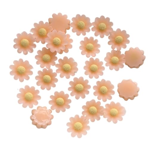 Flat Back Strasssteine Diamante, 100 Stück 10 mm Harz 3D Farbe Mini Blume Edelstein Flachboden Diamant Scrapbook Figur Aufkleber Kunst Dekoration Handwerk Diamant Kunst(Color 03) von PXAMORTEL