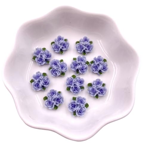 Flat Back Strasssteine Diamante, 100 Stück Mini-Rosen aus Kunstharz, bunt, mit drei Blättern, flache Rückseite, Blumen, Nagelkunst, DIY, Hochzeit, Sammelalben, Schmuck, Bastelzubehör, Diamantkunst(Col Flat Back Strasssteine Diamante, 100 Stück Mini-Rosen aus Kunstharz, bunt, mit drei Blättern, flache Rückseite, Blumen, Nagelkunst, DIY, Hochzeit, Sammelalben, Schmuck, Bastelzubehör, Diamantkunst(Col von PXAMORTEL
