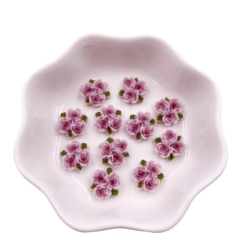Flat Back Strasssteine Diamante, 100 Stück Mini-Rosen aus Kunstharz, bunt, mit drei Blättern, flache Rückseite, Blumen, Nagelkunst, DIY, Hochzeit, Sammelalben, Schmuck, Bastelzubehör, Diamantkunst(Col Flat Back Strasssteine Diamante, 100 Stück Mini-Rosen aus Kunstharz, bunt, mit drei Blättern, flache Rückseite, Blumen, Nagelkunst, DIY, Hochzeit, Sammelalben, Schmuck, Bastelzubehör, Diamantkunst(Col von PXAMORTEL