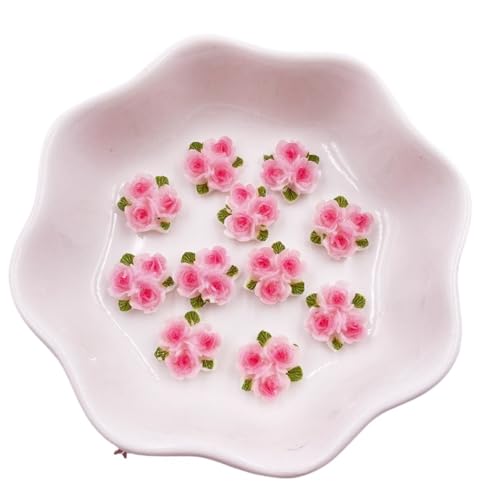 Flat Back Strasssteine Diamante, 100 Stück Mini-Rosen aus Kunstharz, bunt, mit drei Blättern, flache Rückseite, Blumen, Nagelkunst, DIY, Hochzeit, Sammelalben, Schmuck, Bastelzubehör, Diamantkunst(Col Flat Back Strasssteine Diamante, 100 Stück Mini-Rosen aus Kunstharz, bunt, mit drei Blättern, flache Rückseite, Blumen, Nagelkunst, DIY, Hochzeit, Sammelalben, Schmuck, Bastelzubehör, Diamantkunst(Col von PXAMORTEL