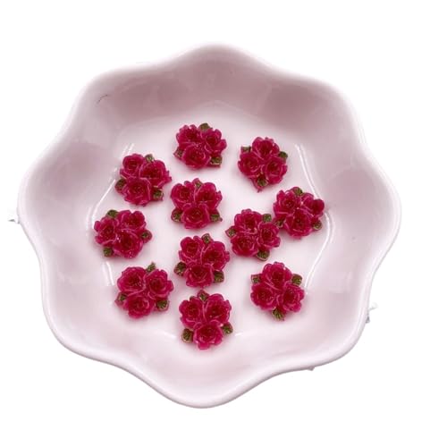 Flat Back Strasssteine Diamante, 100 Stück Mini-Rosen aus Kunstharz, bunt, mit drei Blättern, flache Rückseite, Blumen, Nagelkunst, DIY, Hochzeit, Sammelalben, Schmuck, Bastelzubehör, Diamantkunst(Col Flat Back Strasssteine Diamante, 100 Stück Mini-Rosen aus Kunstharz, bunt, mit drei Blättern, flache Rückseite, Blumen, Nagelkunst, DIY, Hochzeit, Sammelalben, Schmuck, Bastelzubehör, Diamantkunst(Col von PXAMORTEL