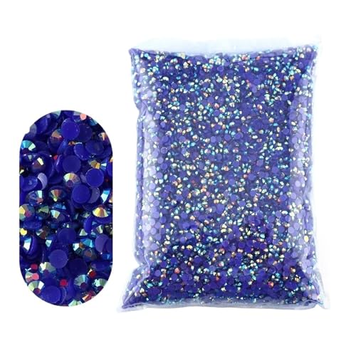 Flat Back Strasssteine Diamante, 2–6 mm Jelly AB-Harz, nicht Hot Fix-Strasssteine, flache Rückseite, Kunststoffkristalle, Strass-Glitzer, große Paketsteine, Diamantkunst(Baolan Ab,5mm 3000pcs) von PXAMORTEL
