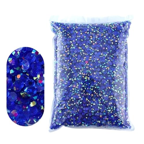 Flat Back Strasssteine Diamante, 2–6 mm Jelly AB-Harz, nicht Hot Fix-Strasssteine, flache Rückseite, Kunststoffkristalle, Strass-Glitzer, große Paketsteine, Diamantkunst(Bule Ab,3mm10000pcs) von PXAMORTEL