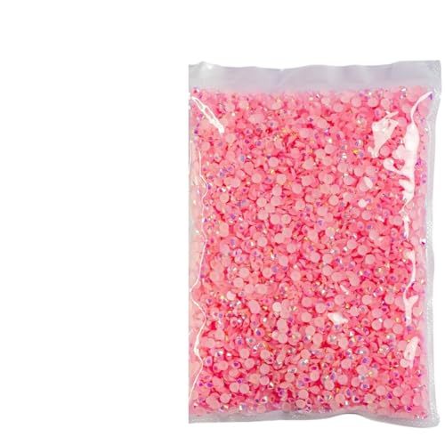Flat Back Strasssteine Diamante, 2–6 mm Jelly AB-Harz, nicht Hot Fix-Strasssteine, flache Rückseite, Kunststoffkristalle, Strass-Glitzer, große Paketsteine, Diamantkunst(Dark Pink,SS20(5mm)3000pcs) von PXAMORTEL