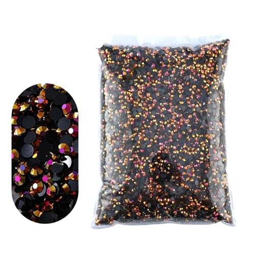 Flat Back Strasssteine Diamante, 2–6 mm Jelly AB-Harz, nicht Hot Fix-Strasssteine, flache Rückseite, Kunststoffkristalle, Strass-Glitzer, große Paketsteine, Diamantkunst(Golden Rose Red Ab,6mm1000pcs) von PXAMORTEL