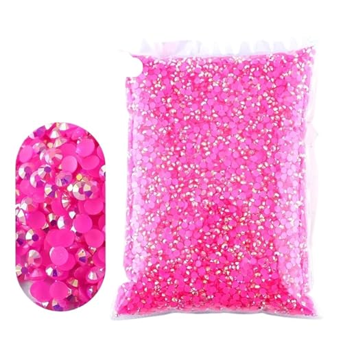 Flat Back Strasssteine Diamante, 2–6 mm Jelly AB-Harz, nicht Hot Fix-Strasssteine, flache Rückseite, Kunststoffkristalle, Strass-Glitzer, große Paketsteine, Diamantkunst(Light Rose Red,6mm1000pcs) von PXAMORTEL