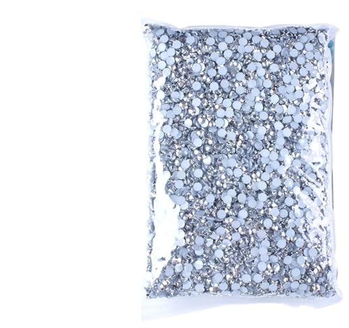 Flat Back Strasssteine Diamante, 2–6 mm Jelly AB-Harz, nicht Hot Fix-Strasssteine, flache Rückseite, Kunststoffkristalle, Strass-Glitzer, große Paketsteine, Diamantkunst(Mineral Silver,SS10(3mm)10000p von PXAMORTEL