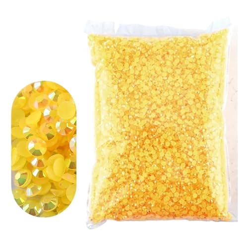 Flat Back Strasssteine Diamante, 2–6 mm Jelly AB-Harz, nicht Hot Fix-Strasssteine, flache Rückseite, Kunststoffkristalle, Strass-Glitzer, große Paketsteine, Diamantkunst(Orange Ab,3mm10000pcs) von PXAMORTEL