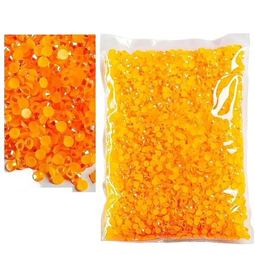 Flat Back Strasssteine Diamante, 2–6 mm Jelly AB-Harz, nicht Hot Fix-Strasssteine, flache Rückseite, Kunststoffkristalle, Strass-Glitzer, große Paketsteine, Diamantkunst(Orange Red Ab,SS10(3mm)10000pc von PXAMORTEL