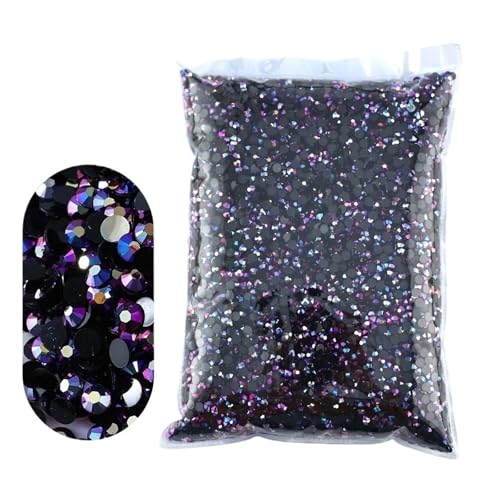 Flat Back Strasssteine Diamante, 2–6 mm Jelly AB-Harz, nicht Hot Fix-Strasssteine, flache Rückseite, Kunststoffkristalle, Strass-Glitzer, große Paketsteine, Diamantkunst(Purplish Red Ab,6mm1000pcs) von PXAMORTEL