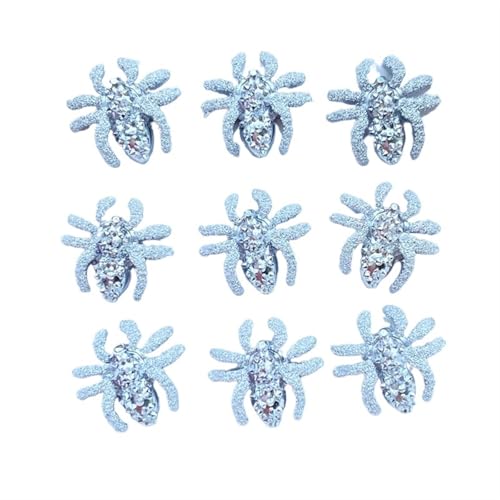Flat Back Strasssteine Diamante, 50 Stück Mini-Spinne, Harz-Cabochons mit flacher Rückseite, Strass-Kristall, for Kleidung, Schmuck, Tasche, DIY-Handwerk, 13 mm, Diamantkunst(Black) von PXAMORTEL