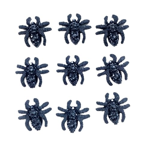 Flat Back Strasssteine Diamante, 50 Stück Mini-Spinne, Harz-Cabochons mit flacher Rückseite, Strass-Kristall, for Kleidung, Schmuck, Tasche, DIY-Handwerk, 13 mm, Diamantkunst(Silver) von PXAMORTEL