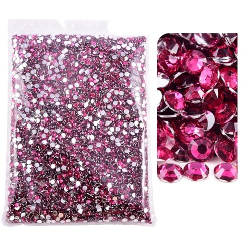 Flat Back Strasssteine Diamante, Hotfix-Strasssteine mit flacher Rückseite, silberfarbenes Harz, nicht Hotfix-Strasssteine in großer Packung, Glitzerkristalle und Strass-Strasssteine(18 Dk Rose,4m Flat Back Strasssteine Diamante, Hotfix-Strasssteine mit flacher Rückseite, silberfarbenes Harz, nicht Hotfix-Strasssteine in großer Packung, Glitzerkristalle und Strass-Strasssteine(18 Dk Rose,4m von PXAMORTEL