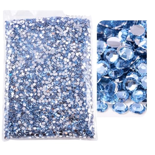 Flat Back Strasssteine Diamante, Hotfix-Strasssteine mit flacher Rückseite, silberfarbenes Harz, nicht Hotfix-Strasssteine in großer Packung, Glitzerkristalle und Strass-Strasssteine(4 Lt Sapphire Flat Back Strasssteine Diamante, Hotfix-Strasssteine mit flacher Rückseite, silberfarbenes Harz, nicht Hotfix-Strasssteine in großer Packung, Glitzerkristalle und Strass-Strasssteine(4 Lt Sapphire von PXAMORTEL