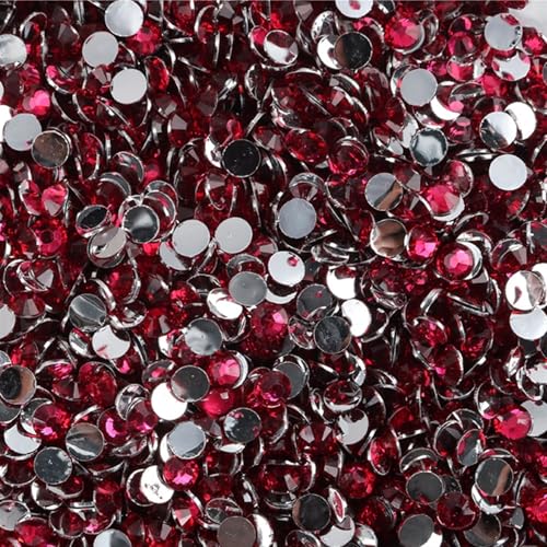 Flat Back Strasssteine Diamante, Jelly AB Harz Strasssteine ​​Nicht Hotfix Strass Bastelbedarf Kristall for Flaschen Tassen Becher Diamant Kunst(Color 10,6mm SS30 2000pcs) von PXAMORTEL
