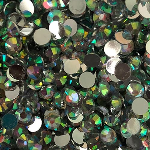Flat Back Strasssteine Diamante, Jelly AB Harz Strasssteine ​​Nicht Hotfix Strass Bastelbedarf Kristall for Flaschen Tassen Becher Diamant Kunst(Color 13,2mm SS6 20000pcs) von PXAMORTEL