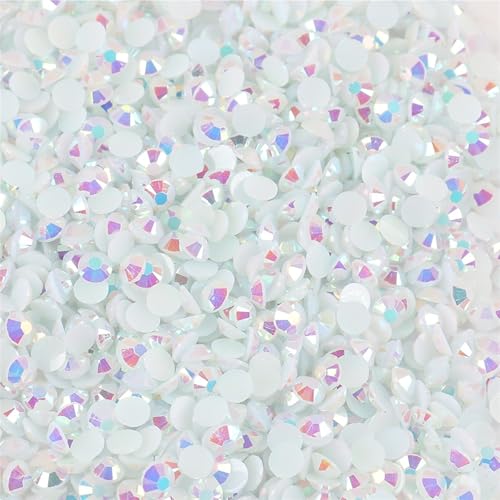 Flat Back Strasssteine Diamante, Jelly AB Harz Strasssteine ​​Nicht Hotfix Strass Bastelbedarf Kristall for Flaschen Tassen Becher Diamant Kunst(Color 18,MixSize 3 5mm20000ps) von PXAMORTEL