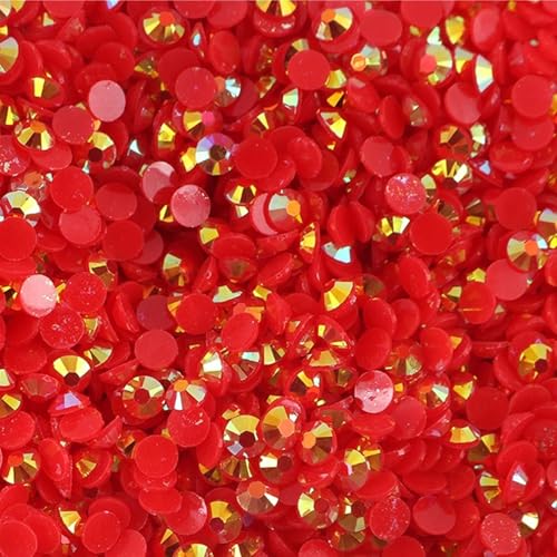 Flat Back Strasssteine Diamante, Jelly AB Harz Strasssteine ​​Nicht Hotfix Strass Bastelbedarf Kristall for Flaschen Tassen Becher Diamant Kunst(Color 20,MixSize 3 5mm20000ps) von PXAMORTEL