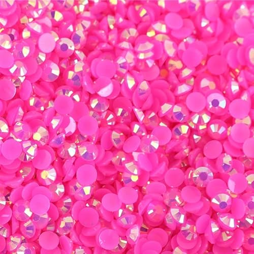 Flat Back Strasssteine Diamante, Jelly AB Harz Strasssteine ​​Nicht Hotfix Strass Bastelbedarf Kristall for Flaschen Tassen Becher Diamant Kunst(Color 21,MixSize 3 5mm20000ps) von PXAMORTEL
