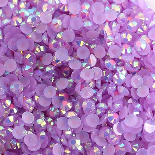 Flat Back Strasssteine Diamante, Jelly AB Harz Strasssteine ​​Nicht Hotfix Strass Bastelbedarf Kristall for Flaschen Tassen Becher Diamant Kunst(Color 23,6mm SS30 2000pcs) von PXAMORTEL