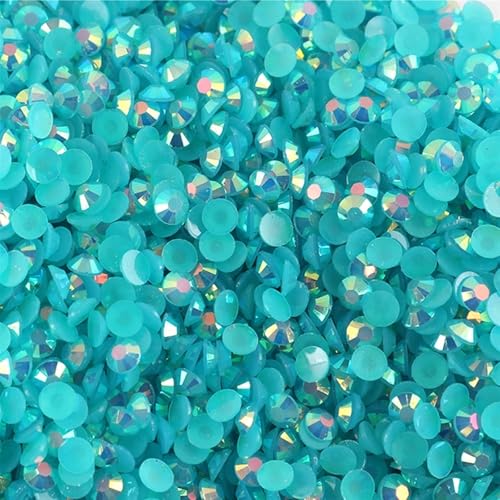 Flat Back Strasssteine Diamante, Jelly AB Harz Strasssteine ​​Nicht Hotfix Strass Bastelbedarf Kristall for Flaschen Tassen Becher Diamant Kunst(Color 25,6mm SS30 2000pcs) von PXAMORTEL