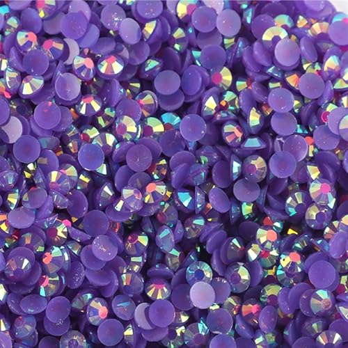 Flat Back Strasssteine Diamante, Jelly AB Harz Strasssteine ​​Nicht Hotfix Strass Bastelbedarf Kristall for Flaschen Tassen Becher Diamant Kunst(Color 27,MixSize 3 5mm20000ps) von PXAMORTEL