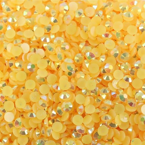 Flat Back Strasssteine Diamante, Jelly AB Harz Strasssteine ​​Nicht Hotfix Strass Bastelbedarf Kristall for Flaschen Tassen Becher Diamant Kunst(Color 30,6mm SS30 2000pcs) von PXAMORTEL