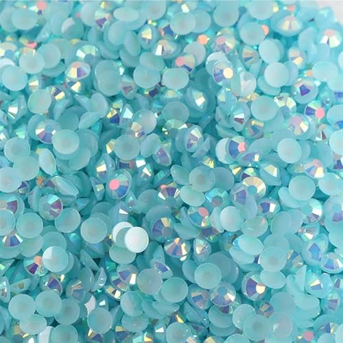 Flat Back Strasssteine Diamante, Jelly AB Harz Strasssteine ​​Nicht Hotfix Strass Bastelbedarf Kristall for Flaschen Tassen Becher Diamant Kunst(Color 31,6mm SS30 2000pcs) von PXAMORTEL