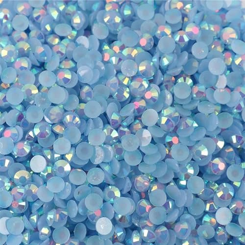 Flat Back Strasssteine Diamante, Jelly AB Harz Strasssteine ​​Nicht Hotfix Strass Bastelbedarf Kristall for Flaschen Tassen Becher Diamant Kunst(Color 32,6mm SS30 2000pcs) von PXAMORTEL