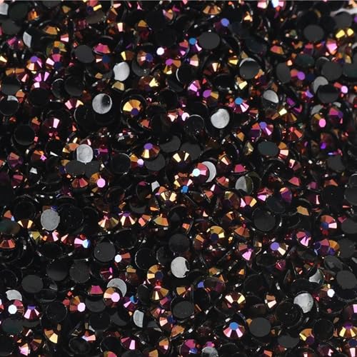 Flat Back Strasssteine Diamante, Jelly AB Harz Strasssteine ​​Nicht Hotfix Strass Bastelbedarf Kristall for Flaschen Tassen Becher Diamant Kunst(Color 33,6mm SS30 2000pcs) von PXAMORTEL
