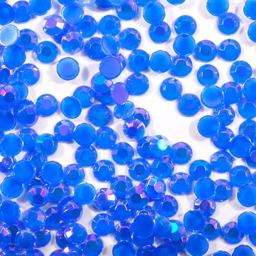 Flat Back Strasssteine Diamante, Runder, flacher Boden, AB-Gelee-Bohrer, DIY-Handy, Schönheit, Schmuck, Dekoration, Zubehör, Diamantkunst(Deep Blue,3.0mm 20000 pcs) von PXAMORTEL