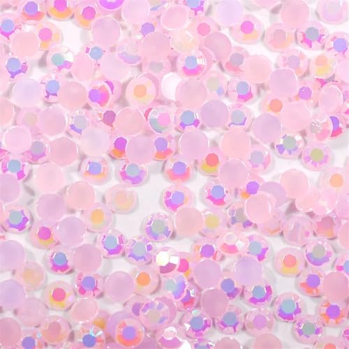 Flat Back Strasssteine Diamante, Runder, flacher Boden, AB-Gelee-Bohrer, DIY-Handy, Schönheit, Schmuck, Dekoration, Zubehör, Diamantkunst(Light Pink,4mm 10000 pcs) von PXAMORTEL