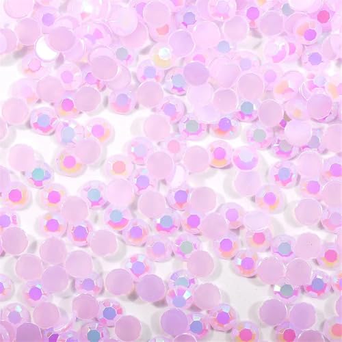 Flat Back Strasssteine Diamante, Runder, flacher Boden, AB-Gelee-Bohrer, DIY-Handy, Schönheit, Schmuck, Dekoration, Zubehör, Diamantkunst(Purple,1.5mm 50000 pcs) von PXAMORTEL