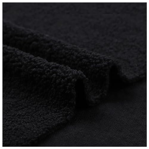 Kunstfell-Sherpa-Fleece-Stoff, Kunstfellstoff Multicolor pro 50x160cm(Black) von PXAMORTEL