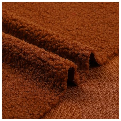 Kunstfell-Sherpa-Fleece-Stoff, Kunstfellstoff Multicolor pro 50x160cm(Caramel) von PXAMORTEL