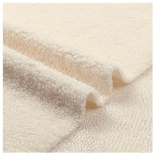 Kunstfell-Sherpa-Fleece-Stoff, Kunstfellstoff Multicolor pro 50x160cm(Cream) von PXAMORTEL