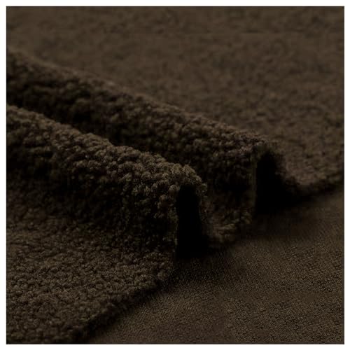 Kunstfell-Sherpa-Fleece-Stoff, Kunstfellstoff Multicolor pro 50x160cm(Dark Brown) von PXAMORTEL