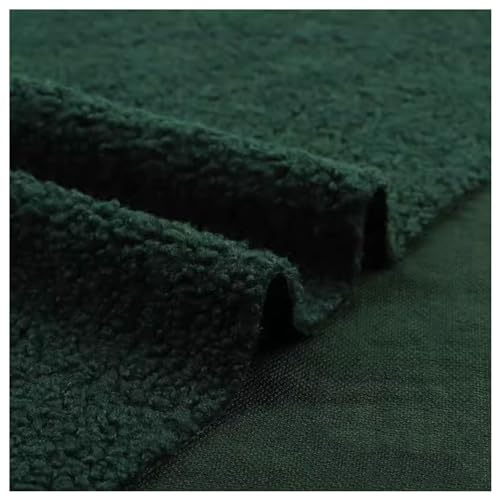 Kunstfell-Sherpa-Fleece-Stoff, Kunstfellstoff Multicolor pro 50x160cm(Dark Green) von PXAMORTEL