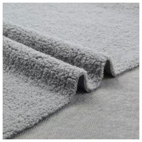 Kunstfell-Sherpa-Fleece-Stoff, Kunstfellstoff Multicolor pro 50x160cm(Light Grey) von PXAMORTEL