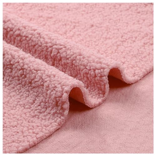 Kunstfell-Sherpa-Fleece-Stoff, Kunstfellstoff Multicolor pro 50x160cm(Pink) von PXAMORTEL