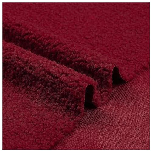 Kunstfell-Sherpa-Fleece-Stoff, Kunstfellstoff Multicolor pro 50x160cm(Wine Red) von PXAMORTEL