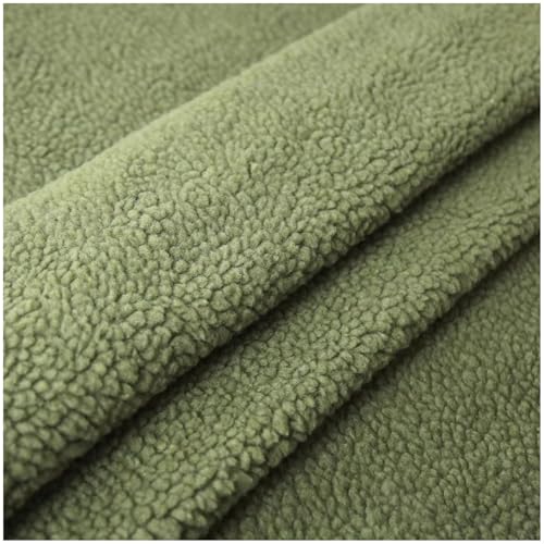 Kunstfell-Sherpa-Fleece-Stoff, Stoff, 160 cm breit, for Selbermachen, Nähen, Basteln, mehrfarbig, mehrere Größen(Green,1.6x0.5m(62''x19'')) von PXAMORTEL