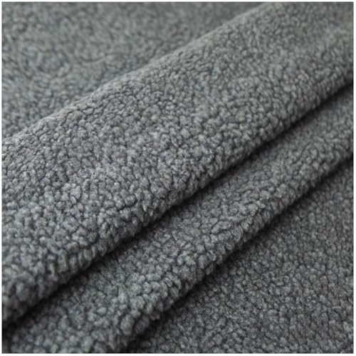 Kunstfell-Sherpa-Fleece-Stoff, Stoff, 160 cm breit, for Selbermachen, Nähen, Basteln, mehrfarbig, mehrere Größen(Grey,1.6x0.5m(62''x19'')) von PXAMORTEL