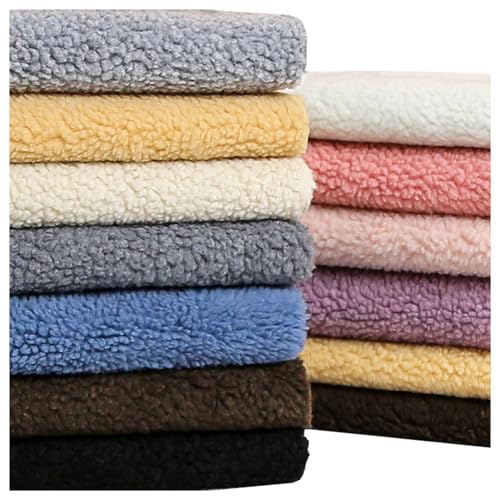 Kunstfell-Sherpa-Fleece-Stoff, Stoff, Kunstfell, doppelseitig, 160 cm breit x lang, in 50 cm-Schritten, mehrfarbig, 2er-Pack(Red) von PXAMORTEL