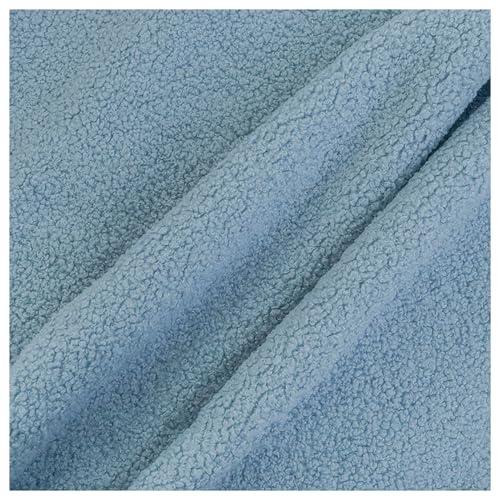 Kunstfell-Sherpa-Fleece-Stoff, Stoff for Selbermachen, Nähen, Polstern, Heimdekoration, Bastelmaterial, mehrfarbig, 50 x 160 cm(Blue) von PXAMORTEL